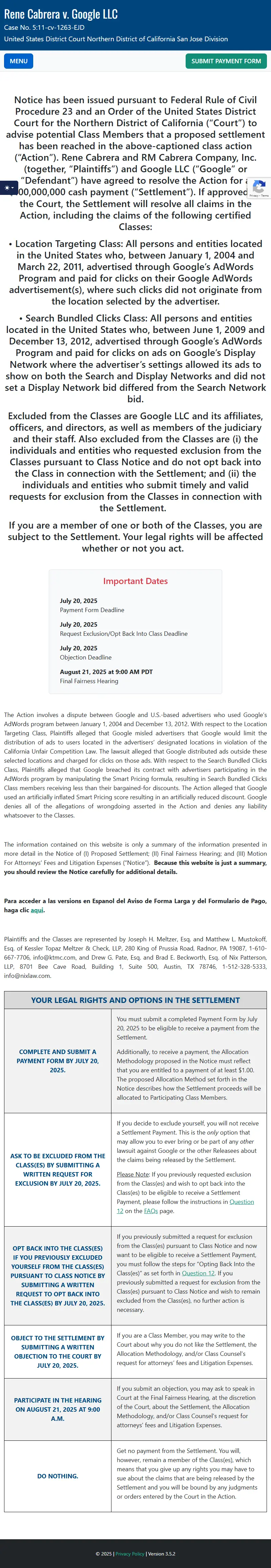 backlink from adwordsclicksclassaction.com