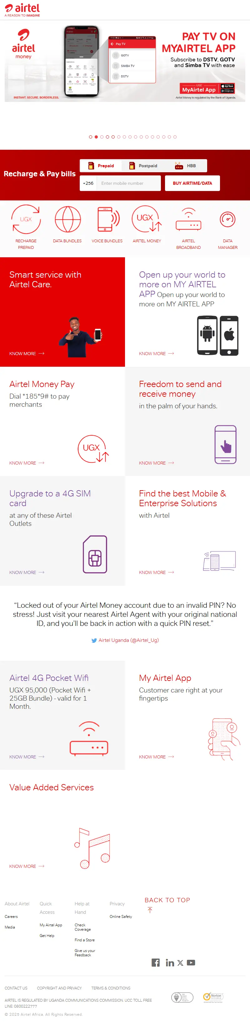 backlink from airtel.ug