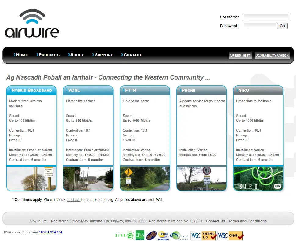 backlink from airwire.ie