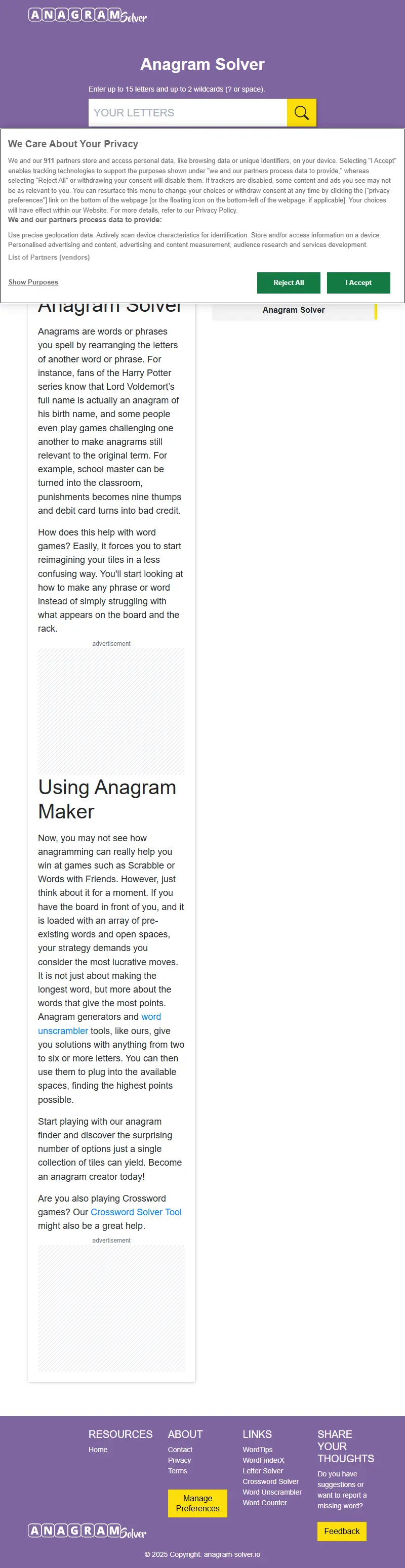 backlink from anagram-solver.io