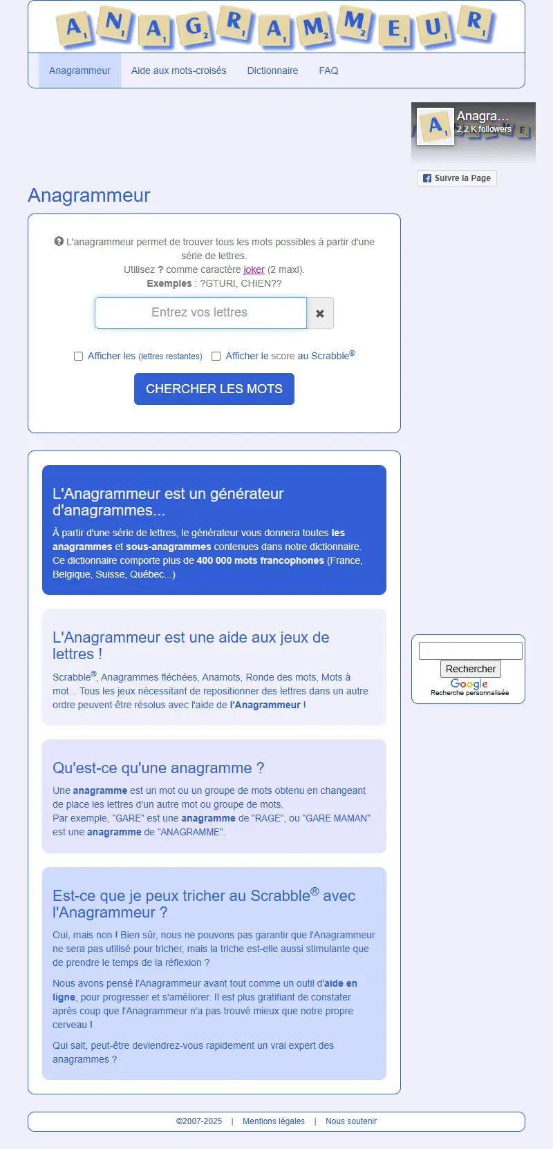 backlink from anagrammeur.com