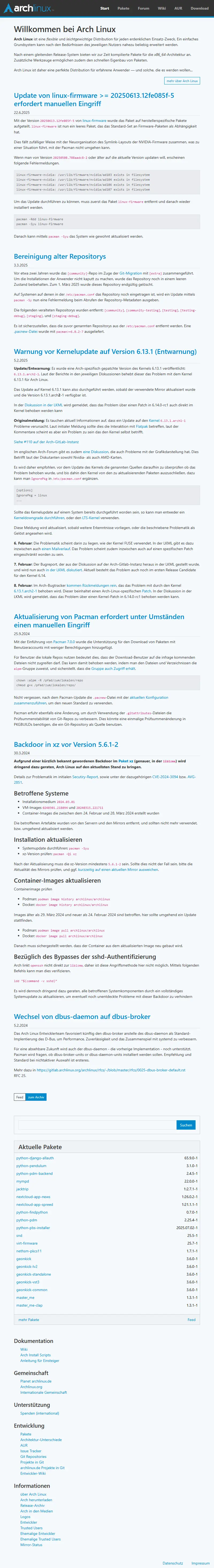 backlink from archlinux.de