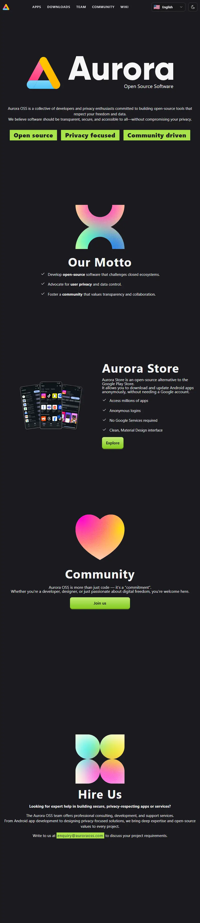 backlink from auroraoss.com