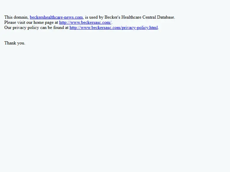 backlink from beckershealthcare-news.com