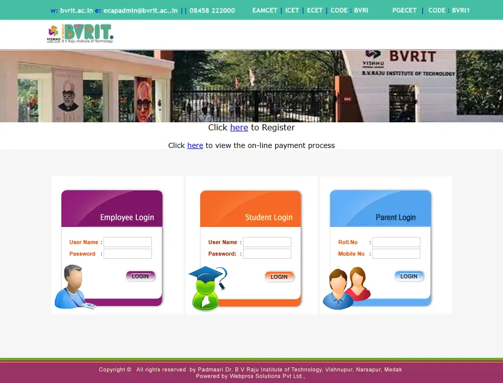 backlink from bvrit.edu.in