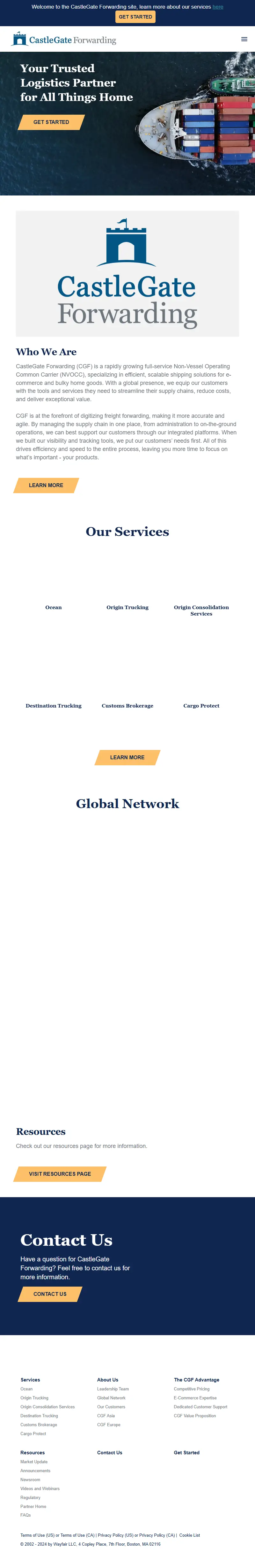backlink from castlegateforwarding.com