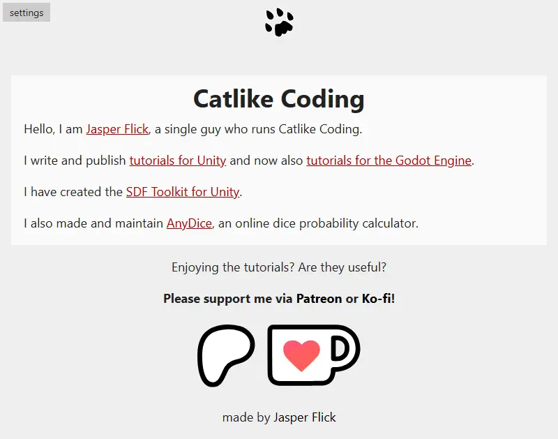 backlink from catlikecoding.com