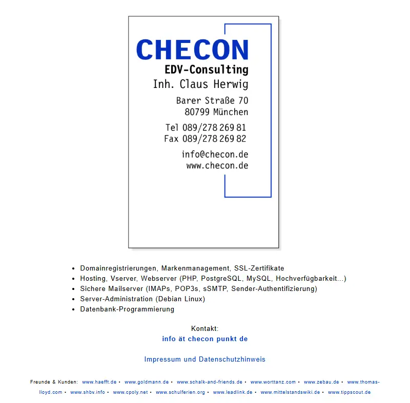 backlink from checon.de