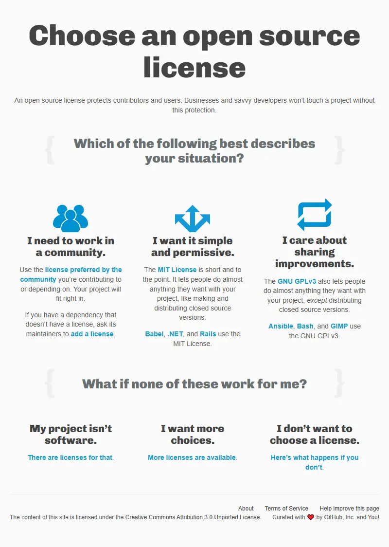 backlink from choosealicense.com