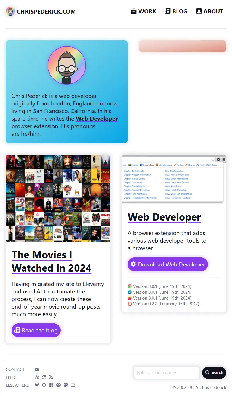 backlink from chrispederick.com