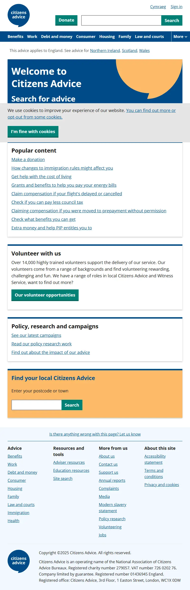backlink from citizensadvice.org.uk