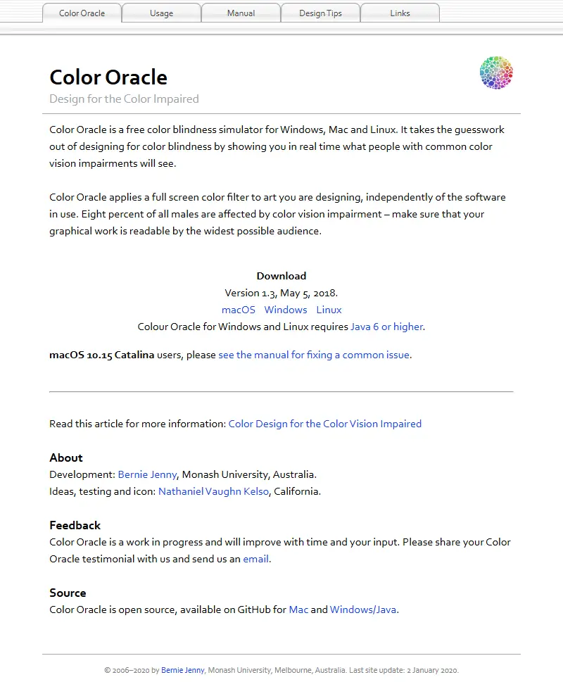 backlink from colororacle.org