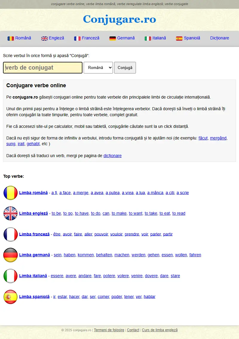 backlink from conjugare.ro