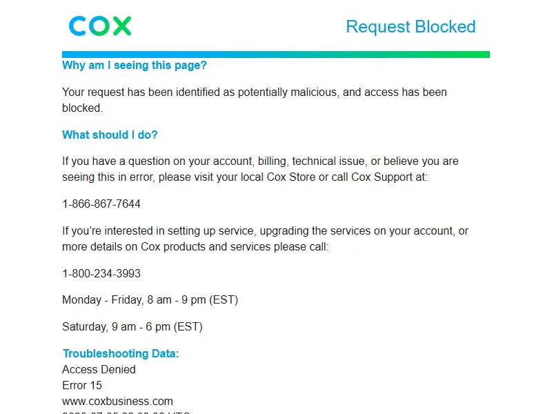 backlink from coxbusiness.com