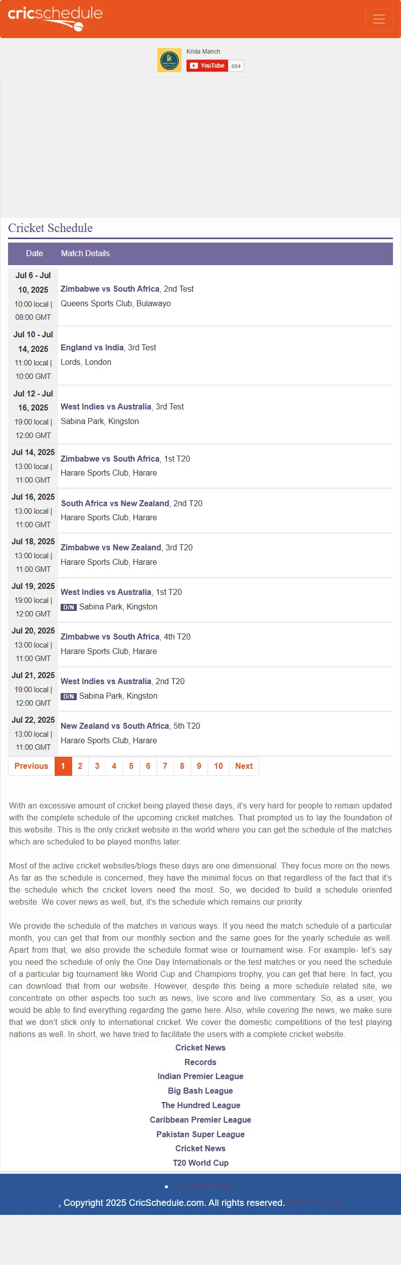 backlink from cricschedule.com