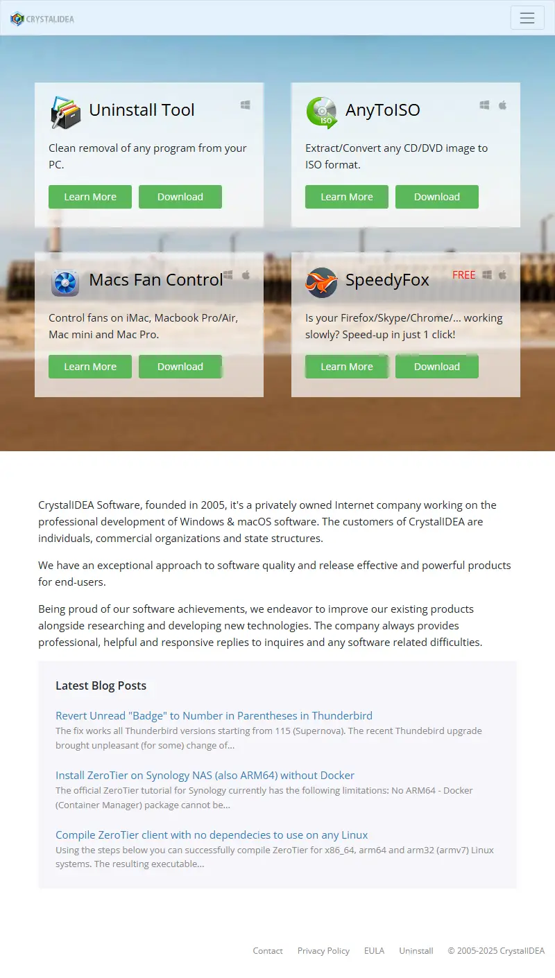 backlink from crystalidea.com
