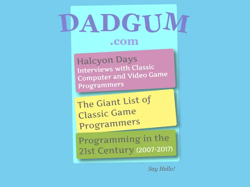 backlink from dadgum.com
