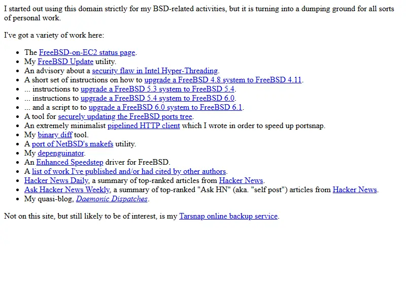 backlink from daemonology.net