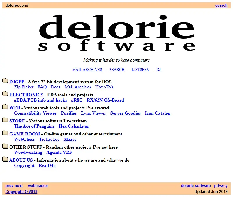 backlink from delorie.com
