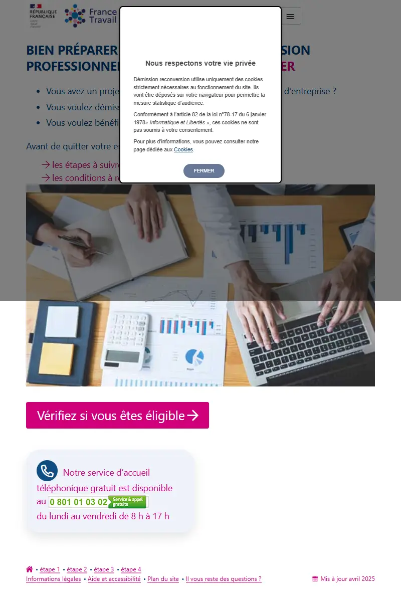backlink from demission-reconversion.gouv.fr