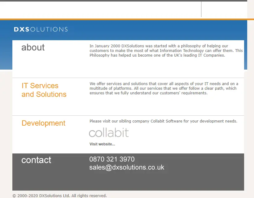 backlink from dxsolutions.co.uk