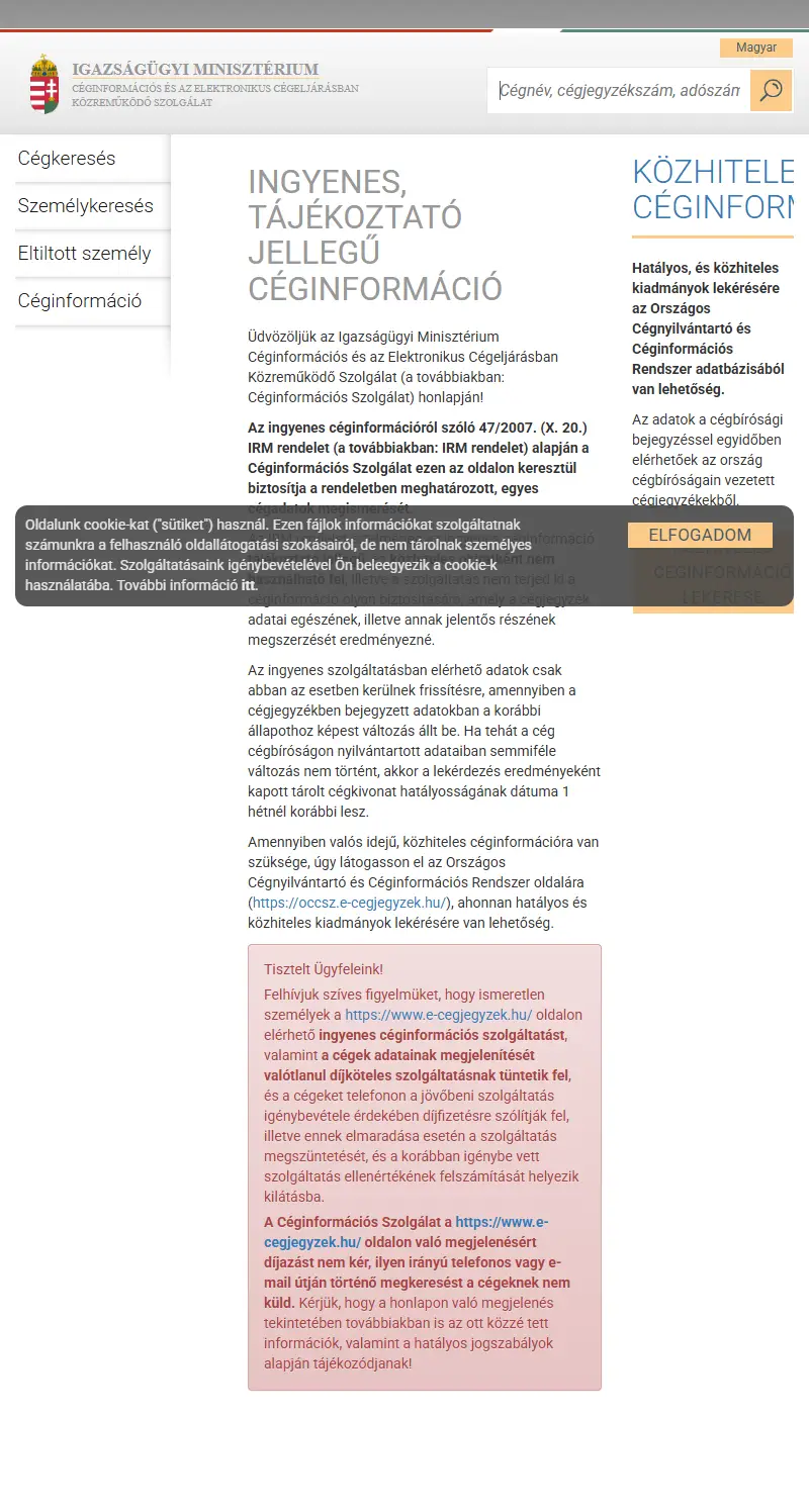backlink from e-cegjegyzek.hu