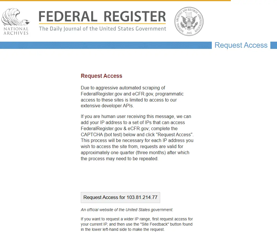 backlink from ecfr.gov