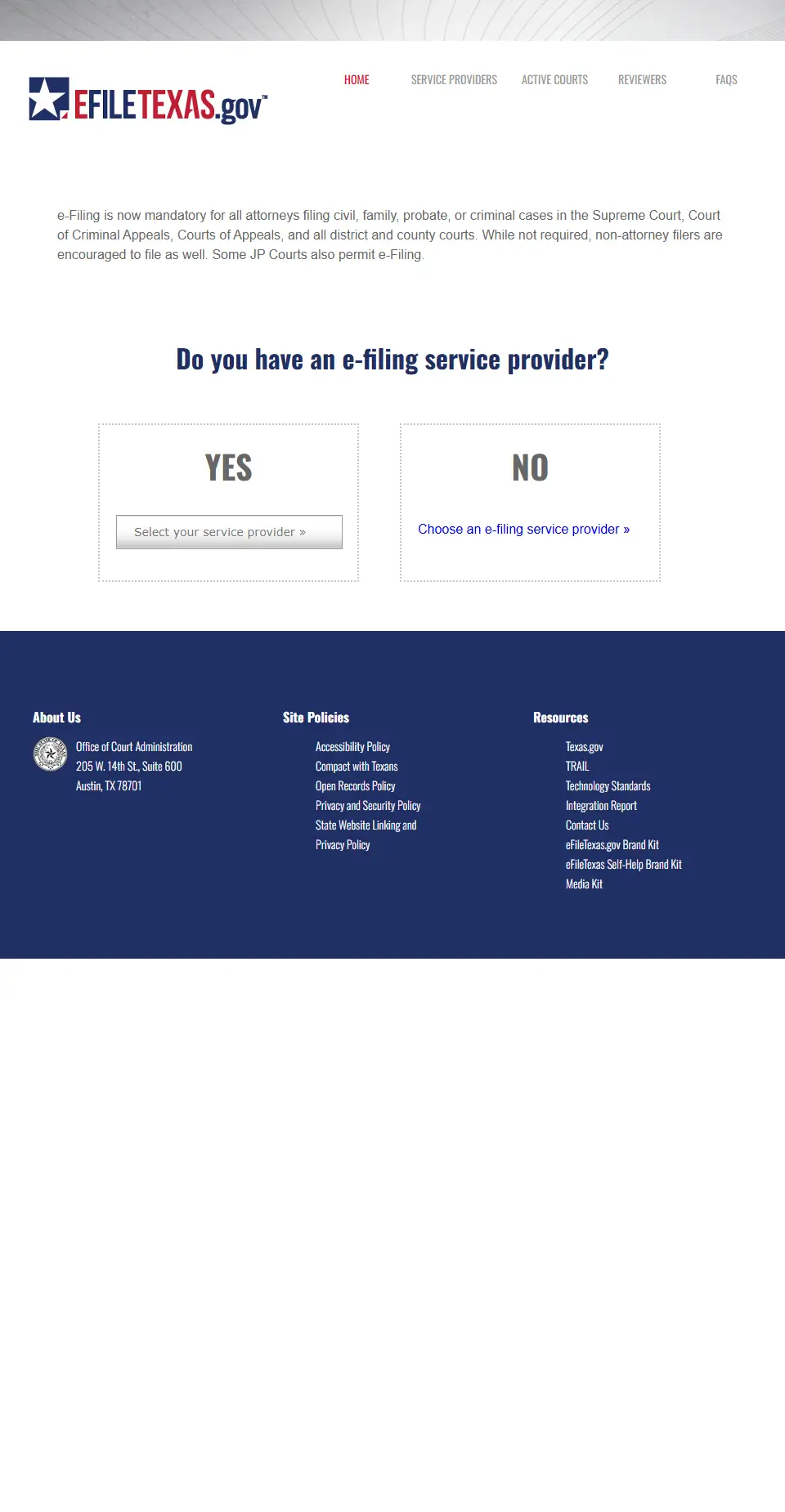 backlink from efiletexas.gov