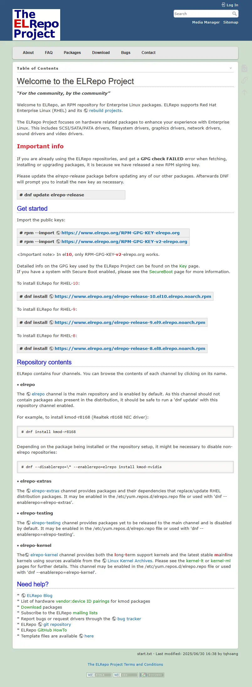 backlink from elrepo.org