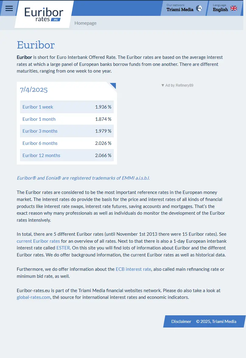 backlink from euribor-rates.eu