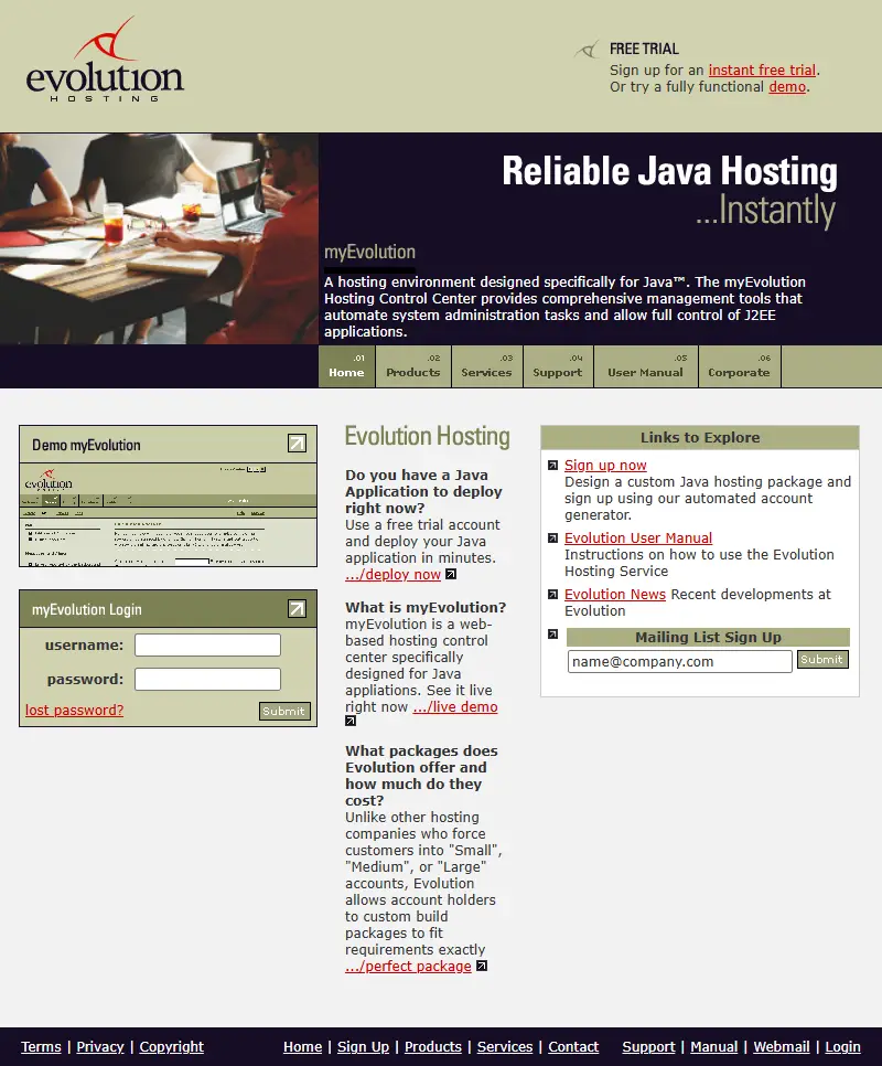 backlink from evolutionhosting.com