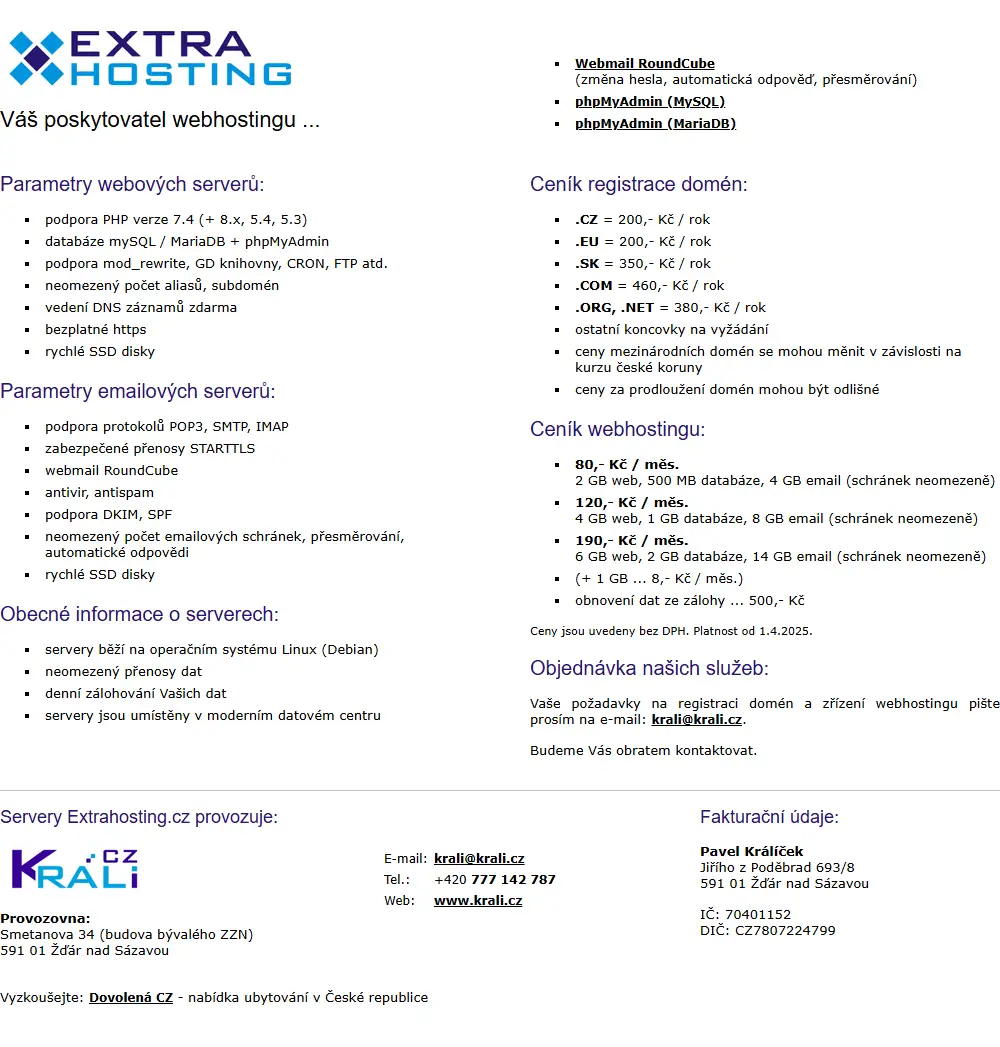 backlink from extrahosting.cz