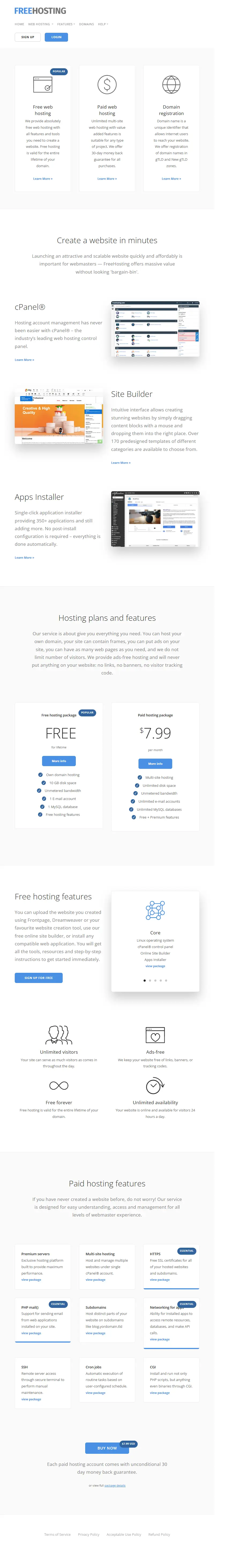 backlink from freehosting.com