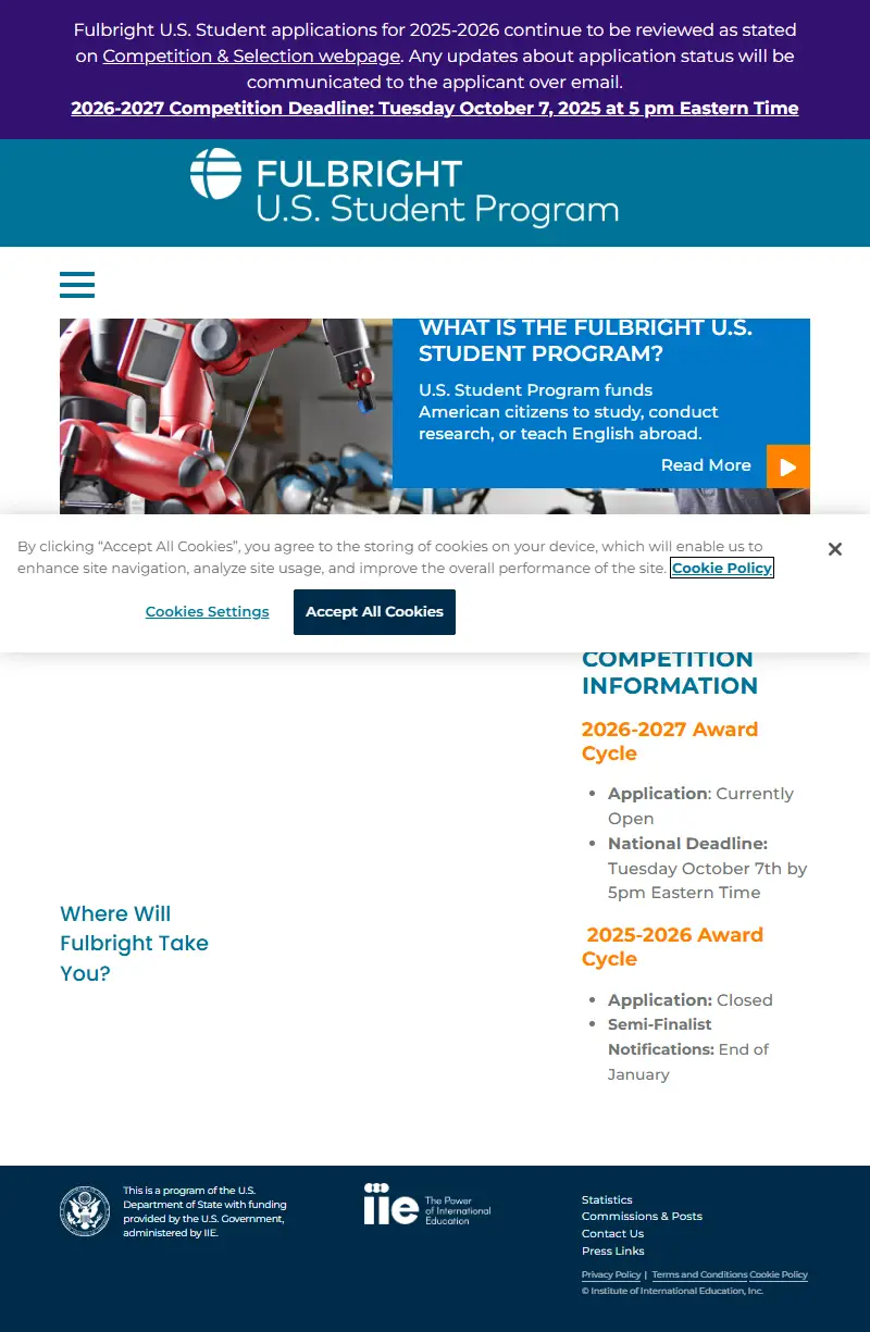 backlink from fulbrightonline.org