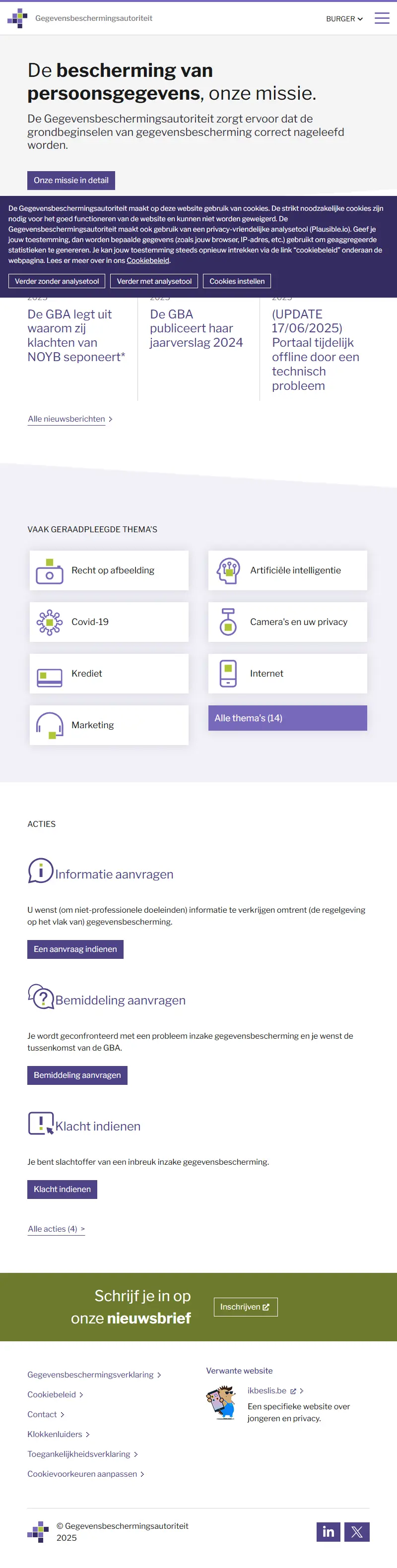 backlink from gegevensbeschermingsautoriteit.be