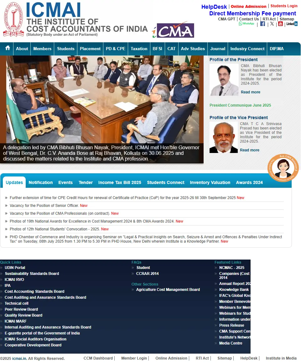 backlink from icmai.in