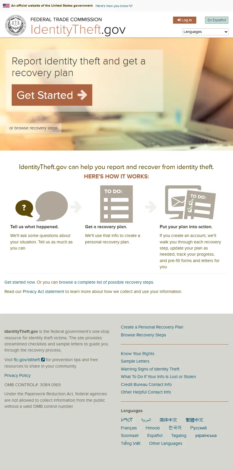 backlink from identitytheft.gov