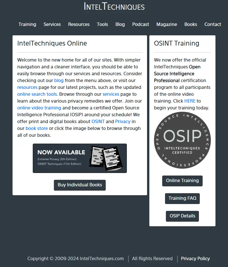 backlink from inteltechniques.com