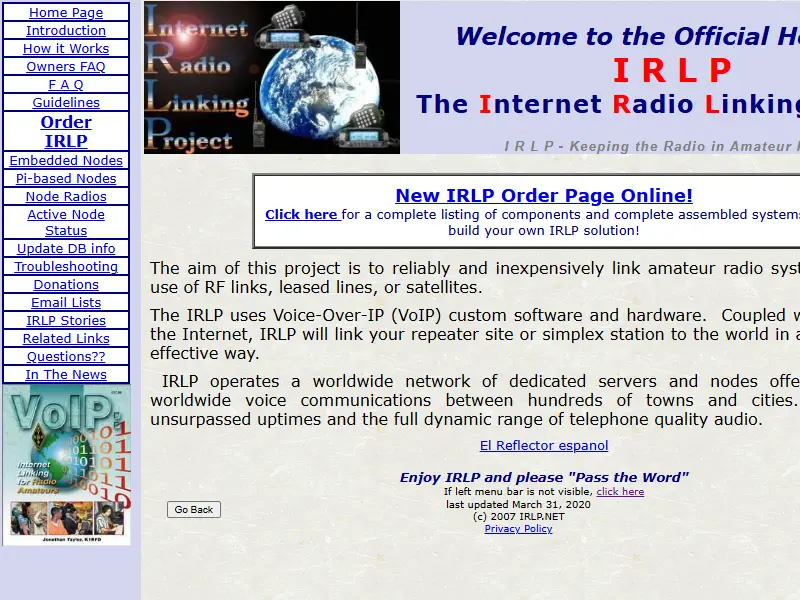 backlink from irlp.net
