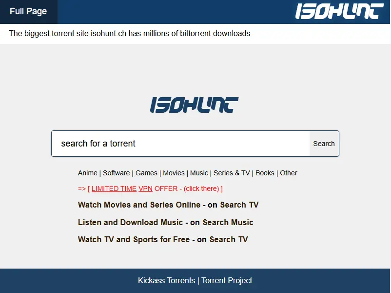 backlink from isohunt.ch