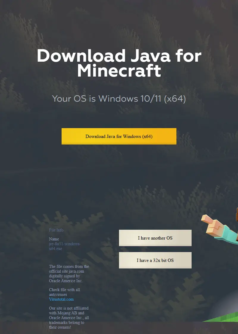 backlink from java-for-minecraft.com