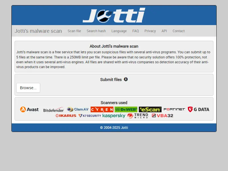 backlink from jotti.org