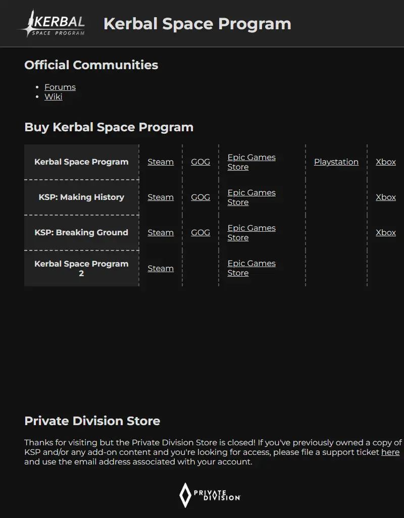 backlink from kerbalspaceprogram.com