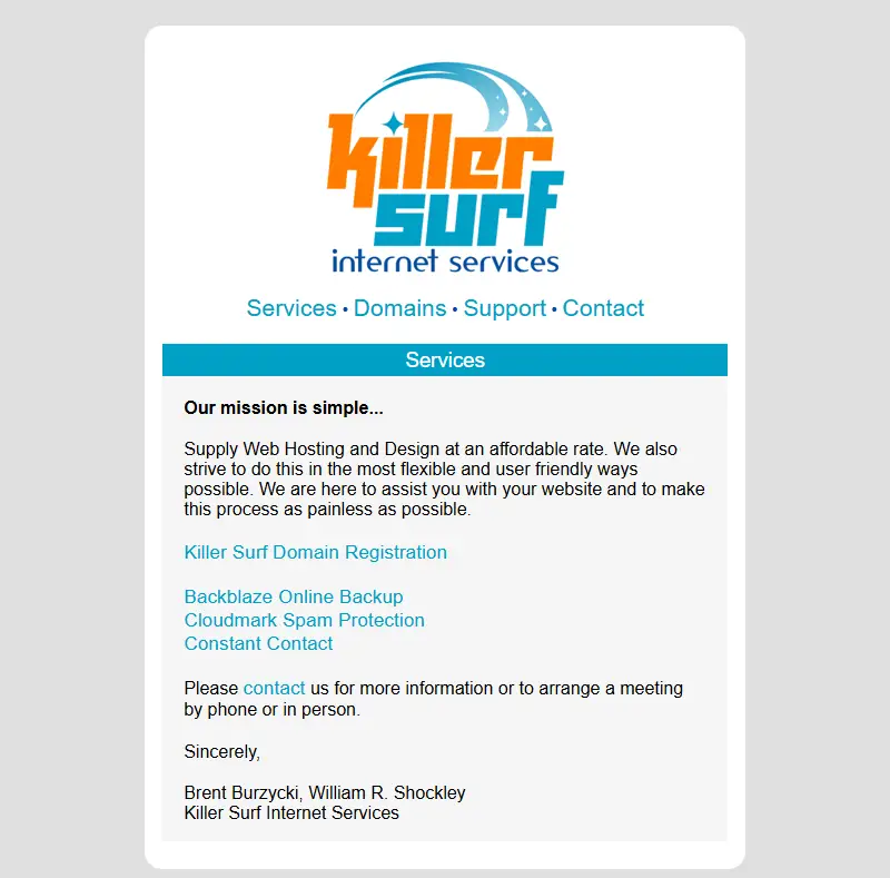 backlink from killersurf.net