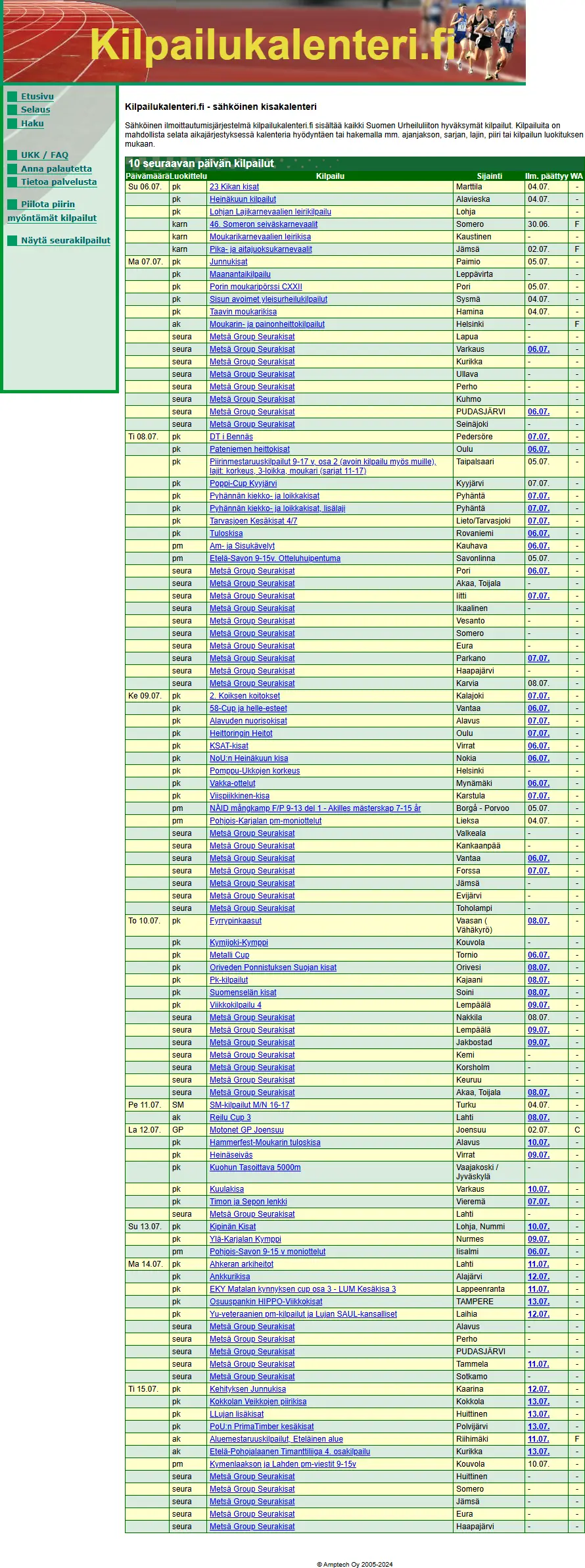 backlink from kilpailukalenteri.fi