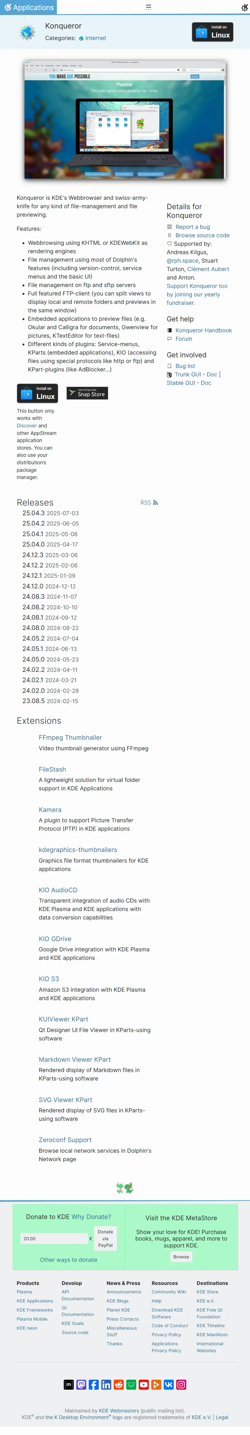 backlink from konqueror.org