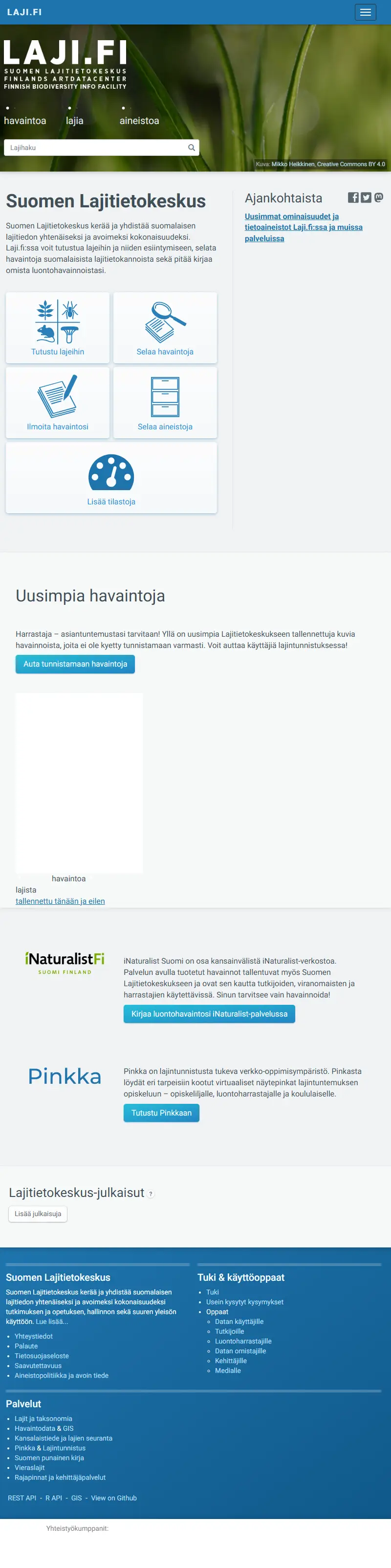 backlink from laji.fi