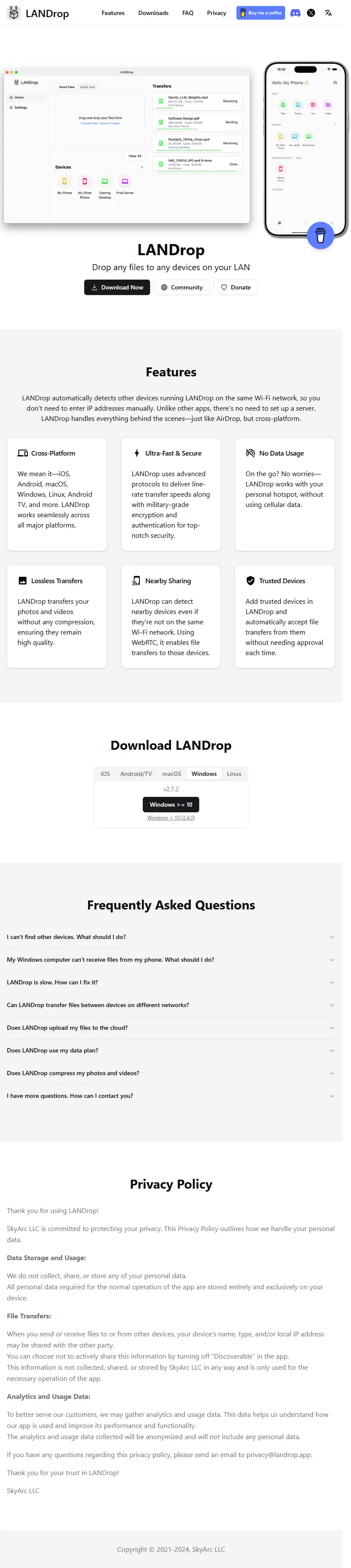 backlink from landrop.app