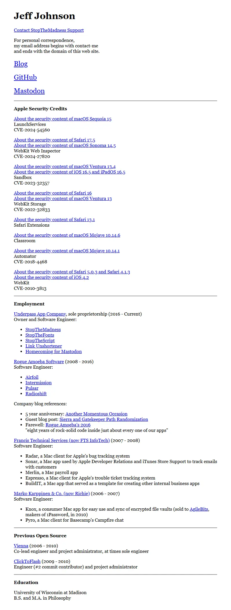 backlink from lapcatsoftware.com