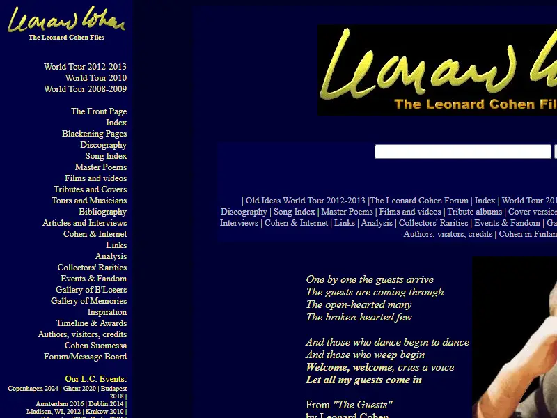 backlink from leonardcohenfiles.com
